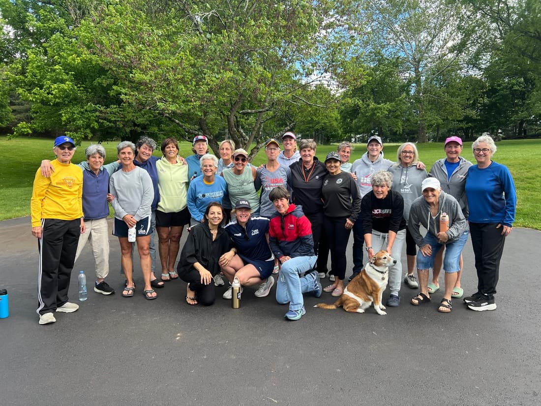 USA women's masters group after an off-pitch workout