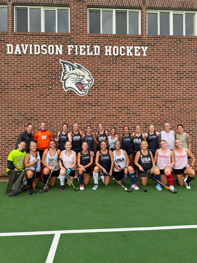 USA masters squad at Davidson Field Hockey