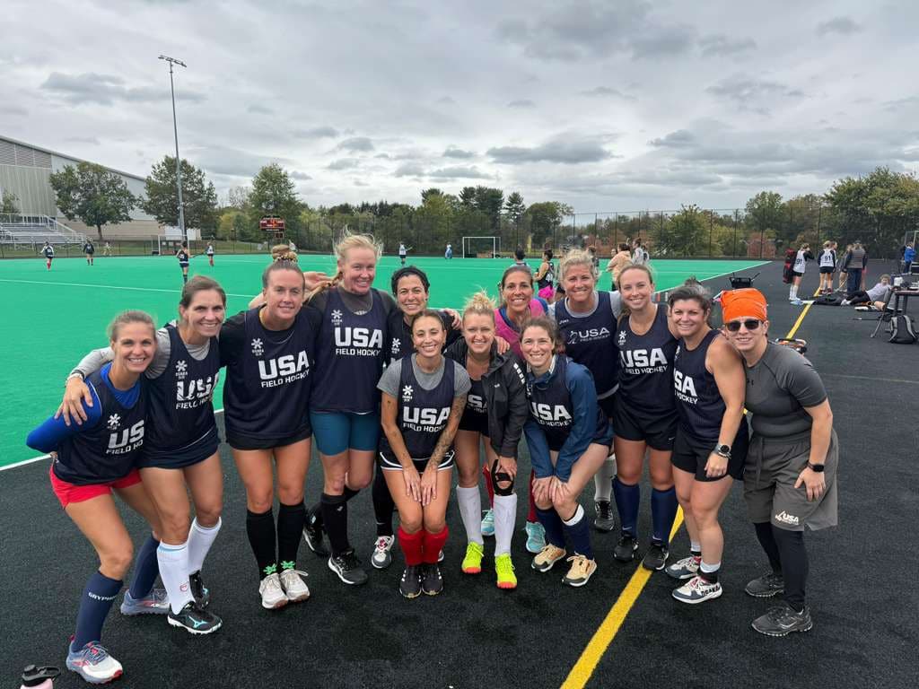 USA women's squad after a training match