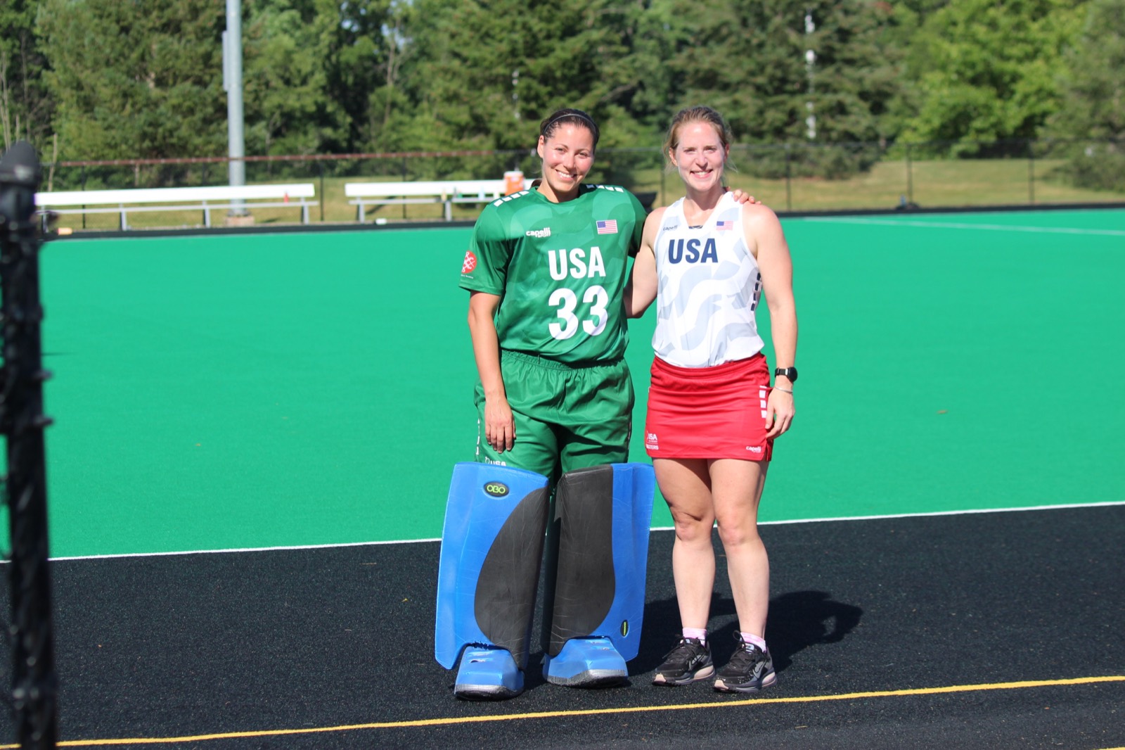 USA teammates on the pitch